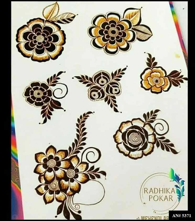 flower mehndi design