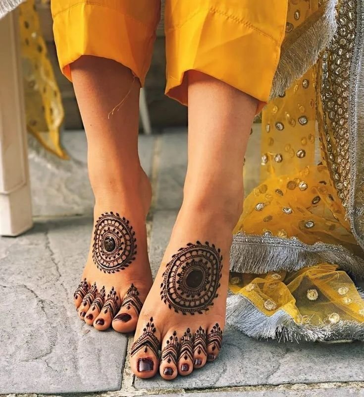 foot mehndi design