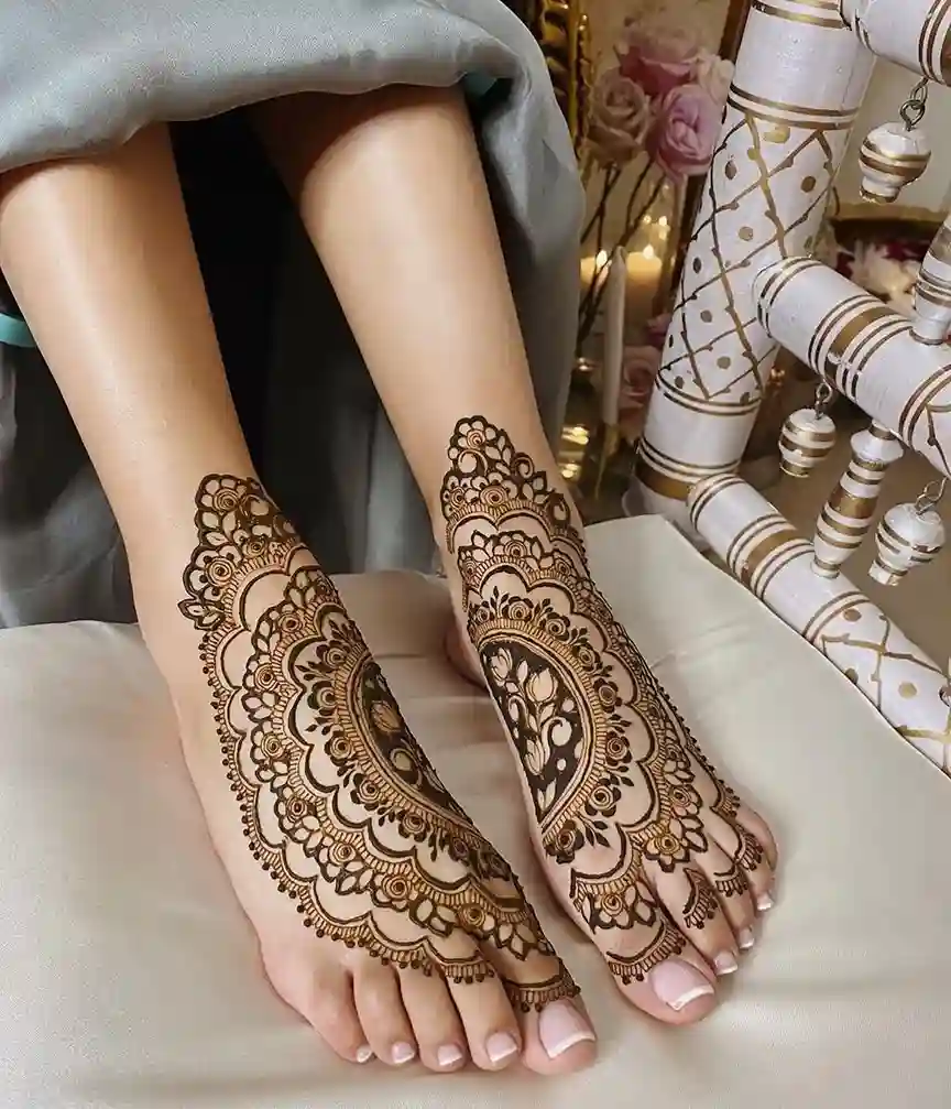 foot mehndi design
