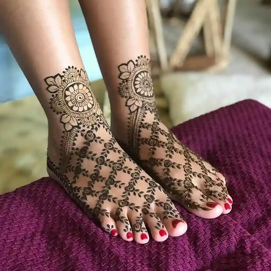 foot mehndi design