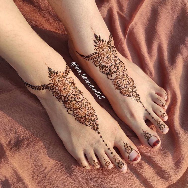 foot mehndi design