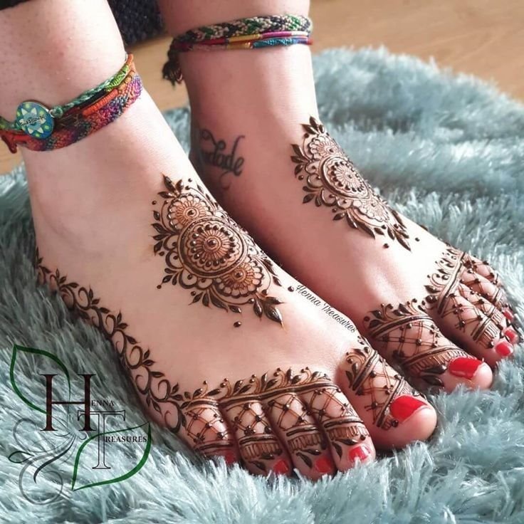 foot mehndi design