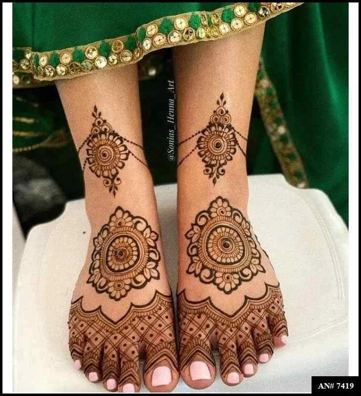 foot mehndi design