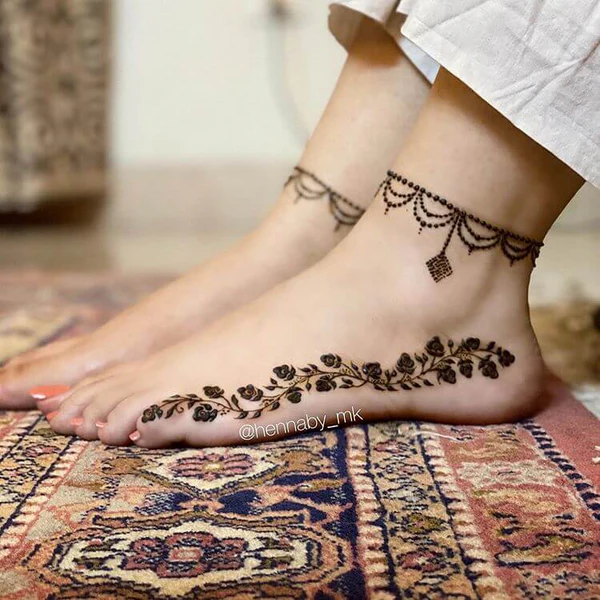 foot mehndi design