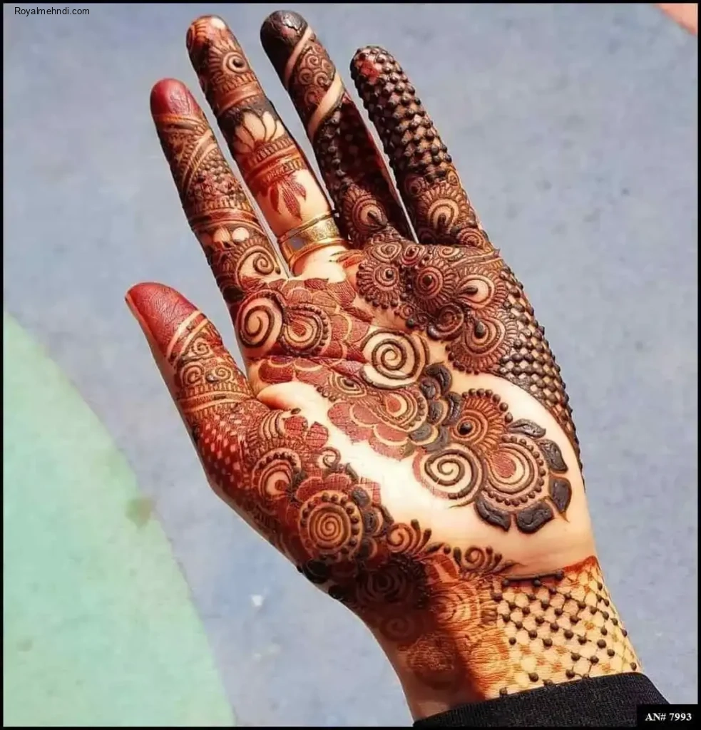 front full hand mehndi design