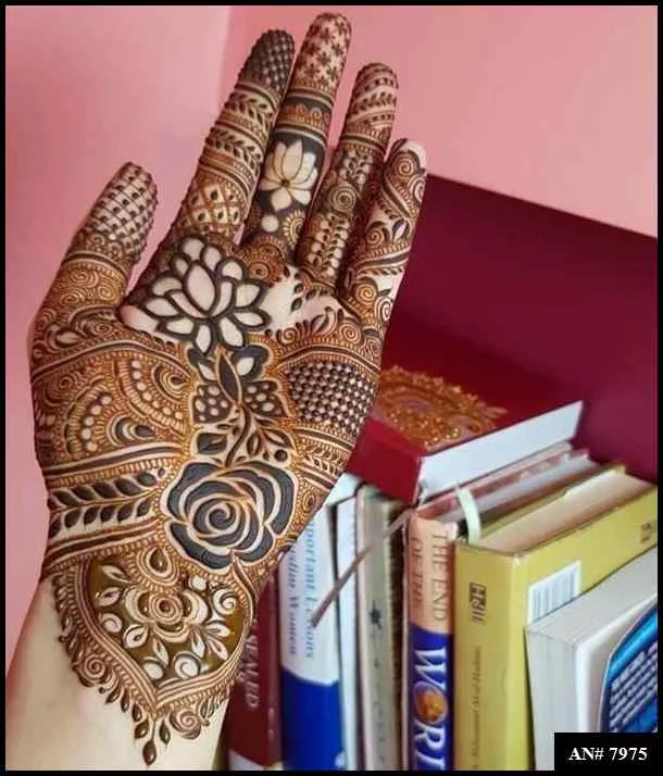 front full hand mehndi design