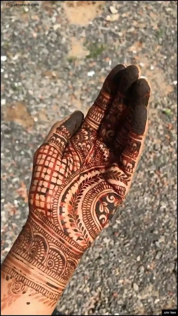 front full hand mehndi design