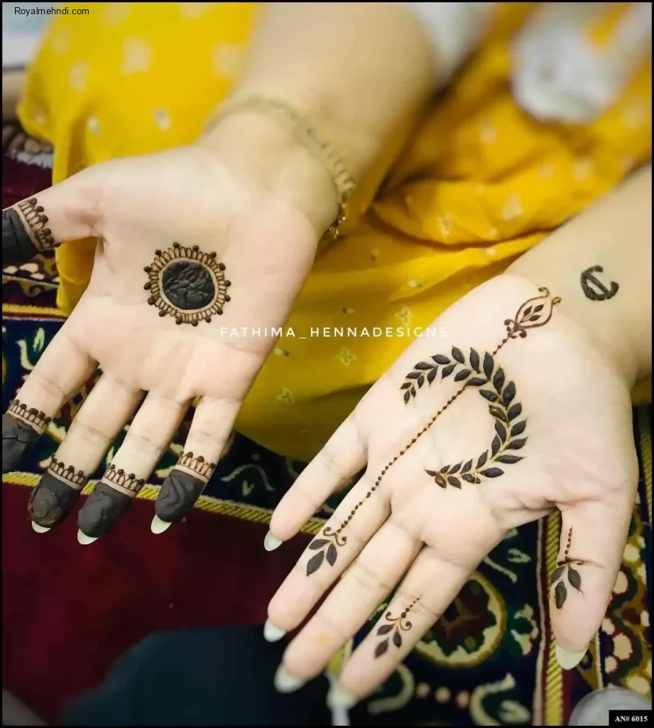front full hand mehndi design