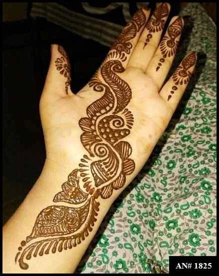 front full hand mehndi design