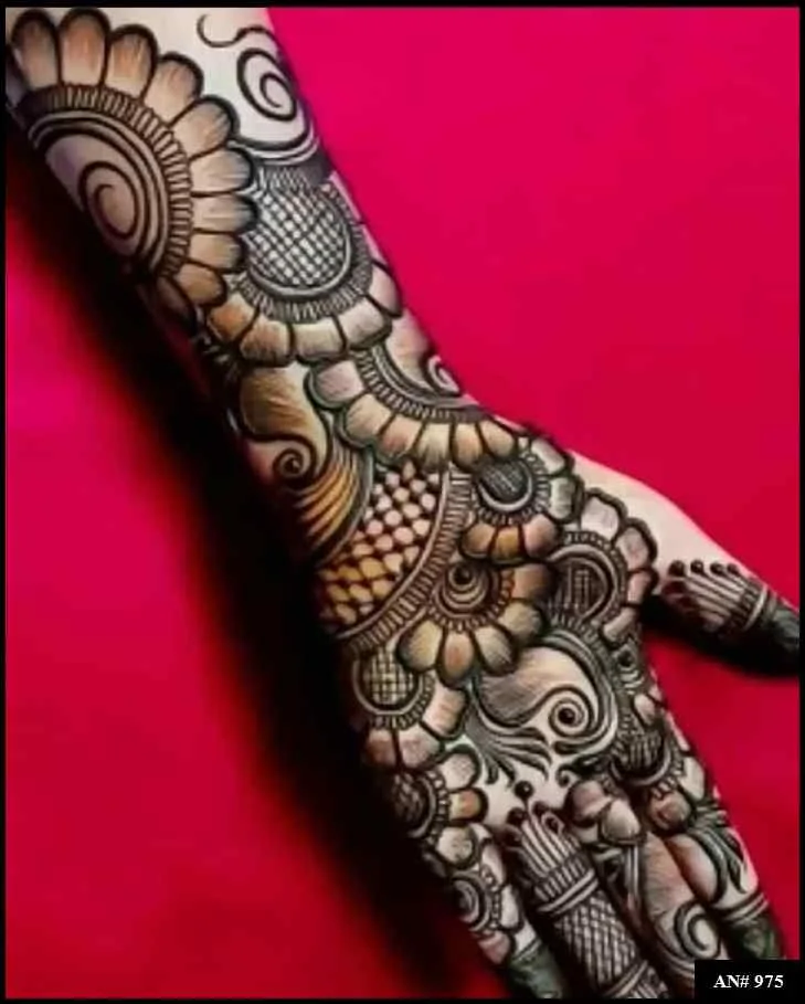 front full hand mehndi design