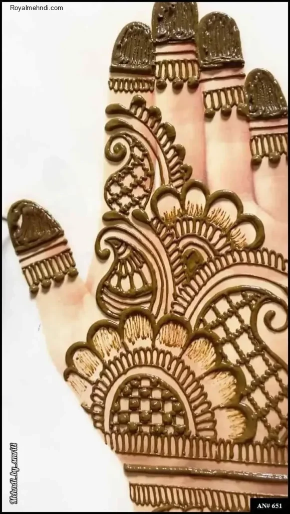 front full hand mehndi design