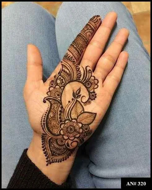 front full hand mehndi design