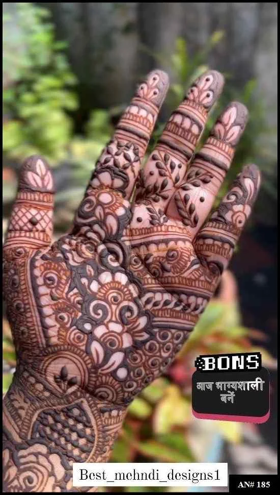 front full hand mehndi design