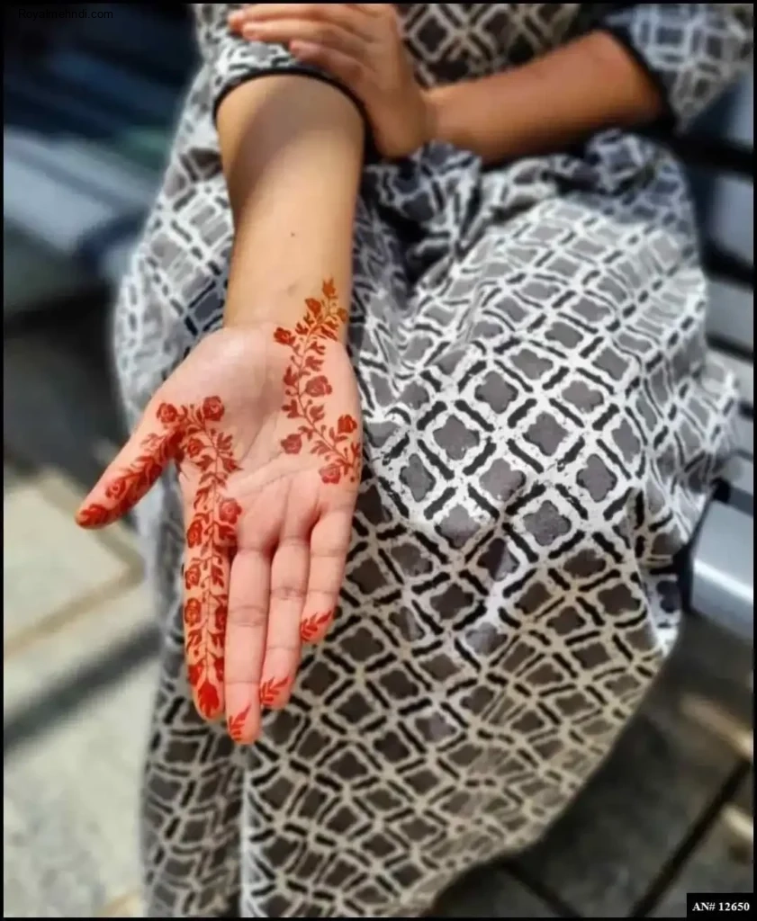 front full hand mehndi design