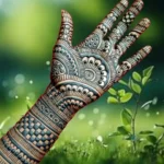 front full hand mehndi design