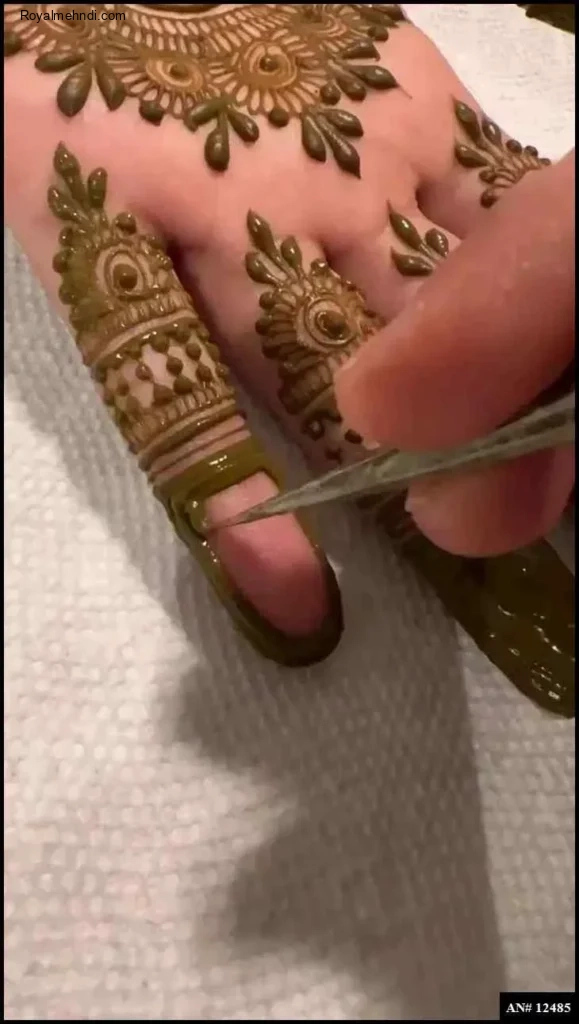 front full hand mehndi design