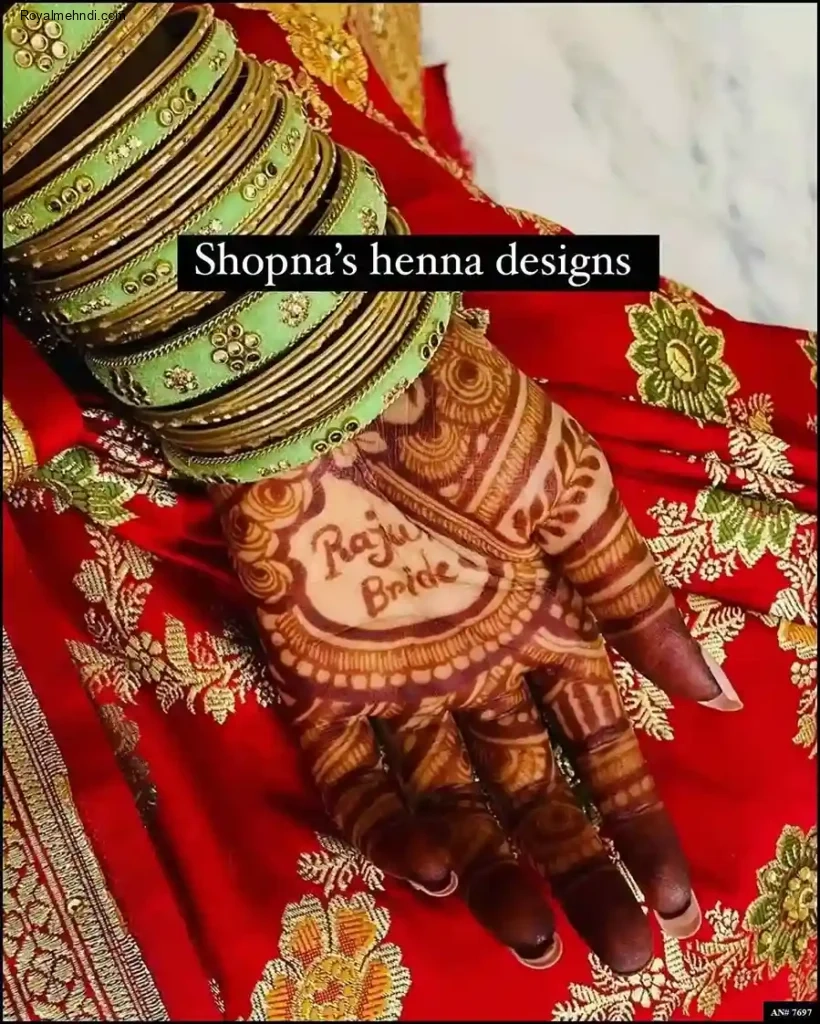 front full hand mehndi design