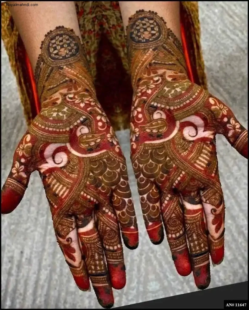 front full hand mehndi design
