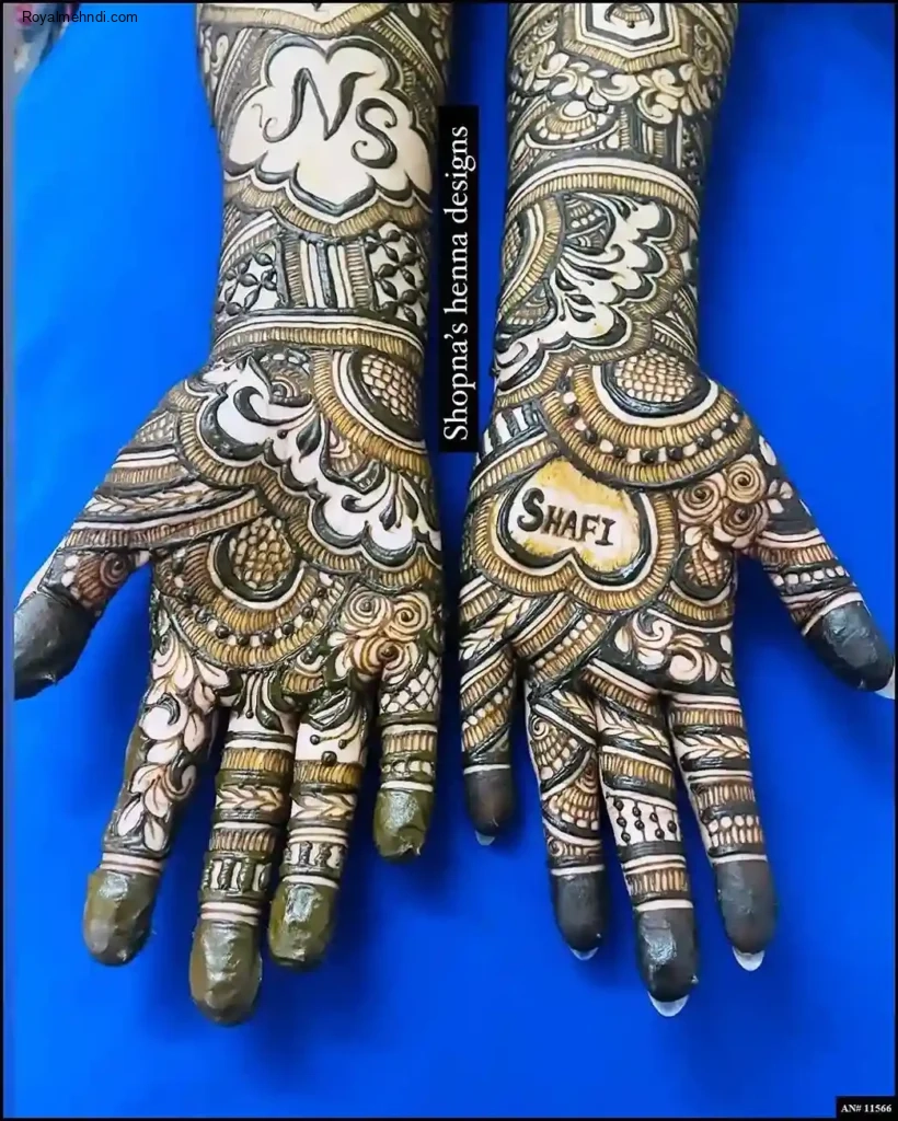 front full hand mehndi design