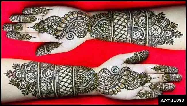 front full hand mehndi design