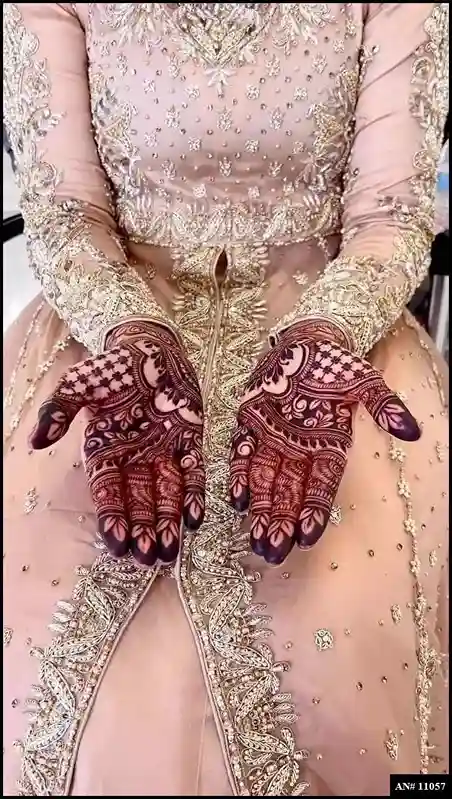 front full hand mehndi design