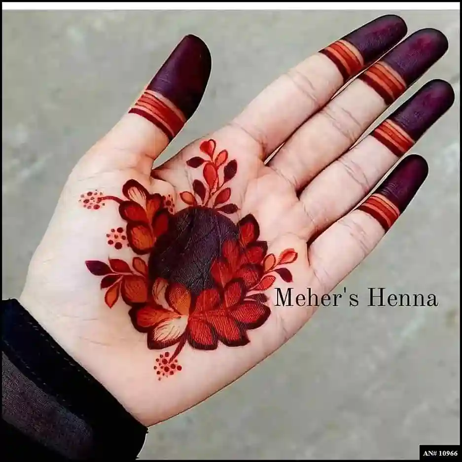 front full hand mehndi design