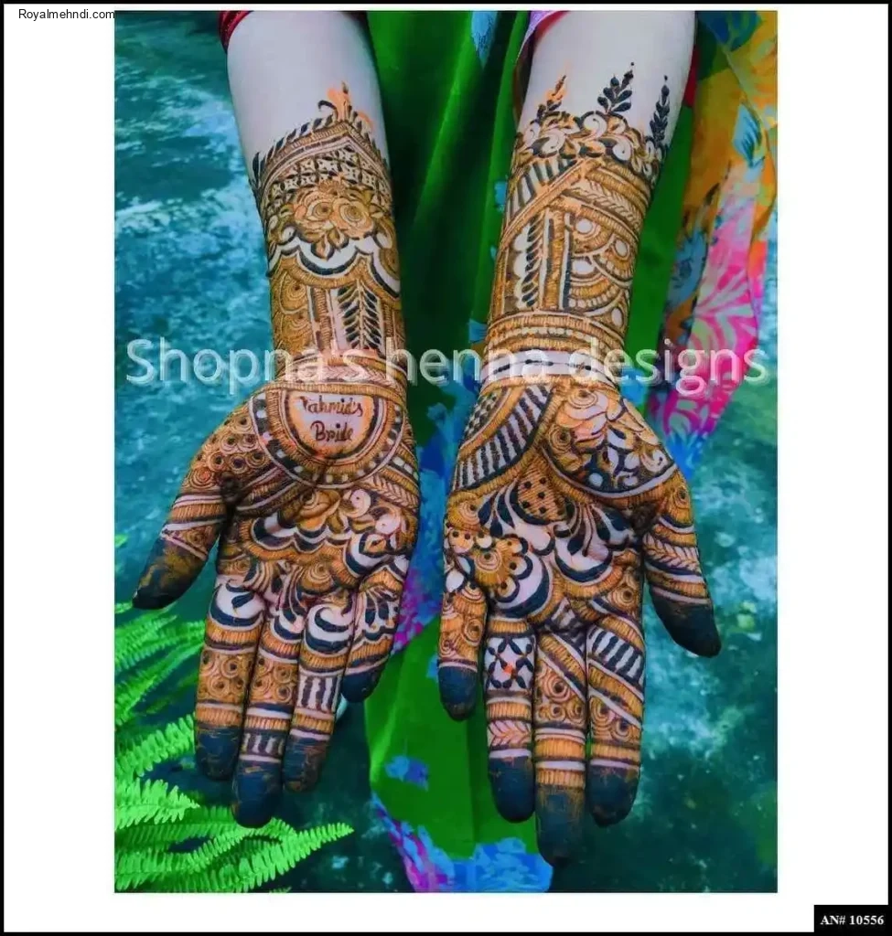 front full hand mehndi design