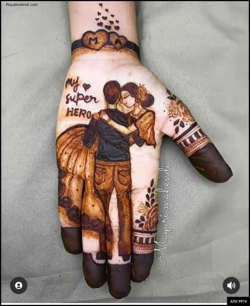 front full hand mehndi design