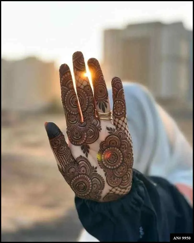 front full hand mehndi design
