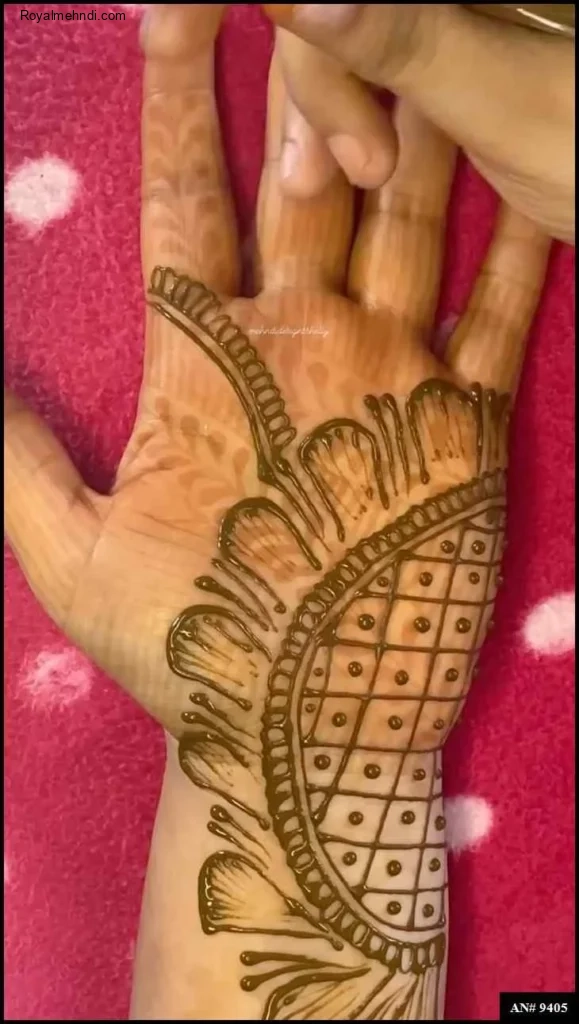 front full hand mehndi design