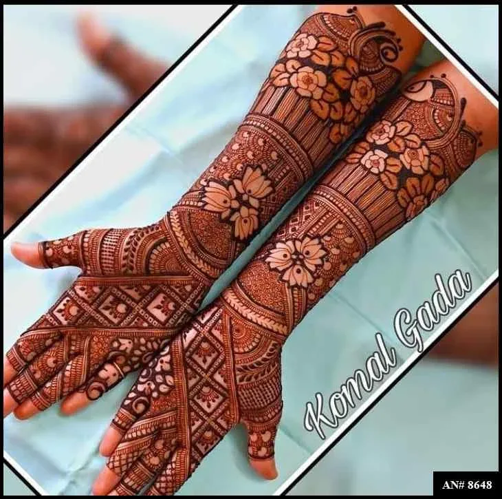 front full hand mehndi design