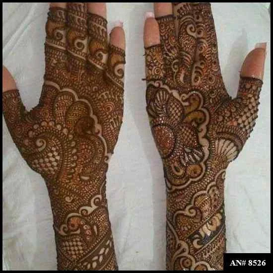 front full hand mehndi design