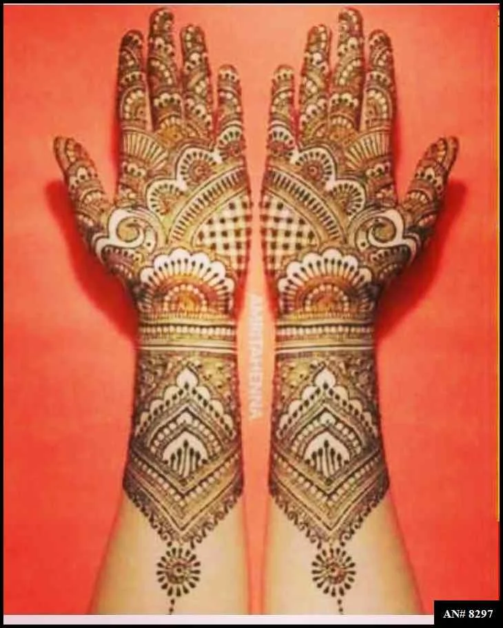 front full hand mehndi design