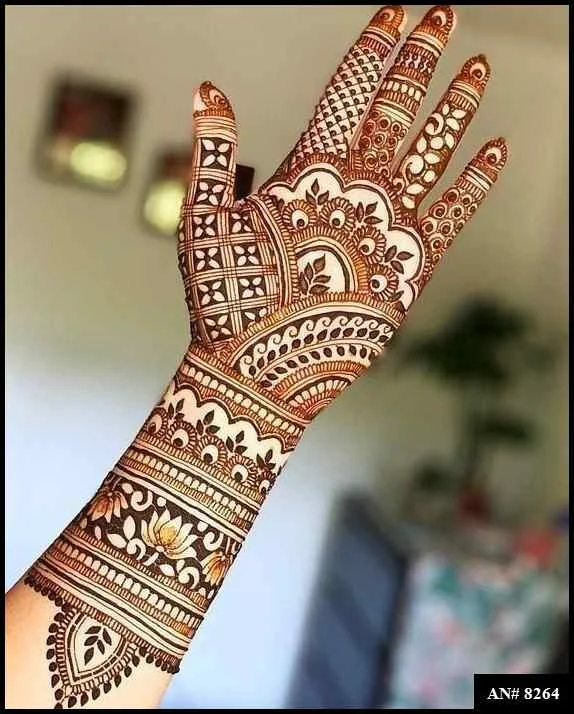 front full hand mehndi design