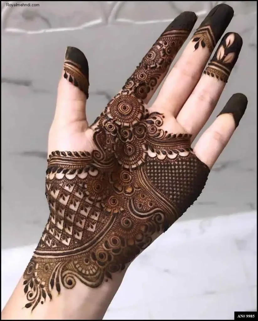palm mehndi design