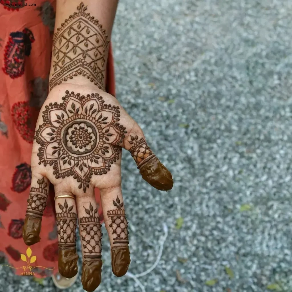palm mehndi design