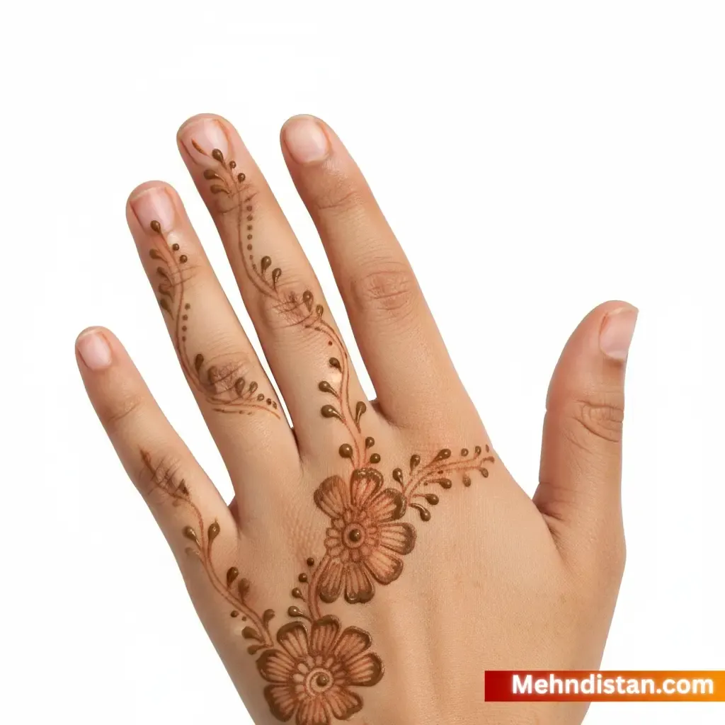Khafif Mehndi Design Back Hand