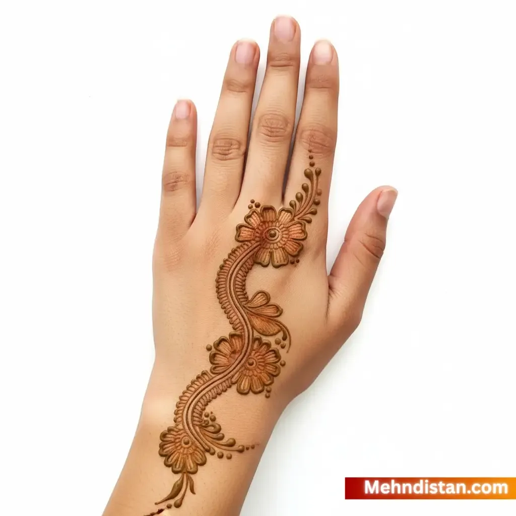 Khafif Mehndi Design Back Hand