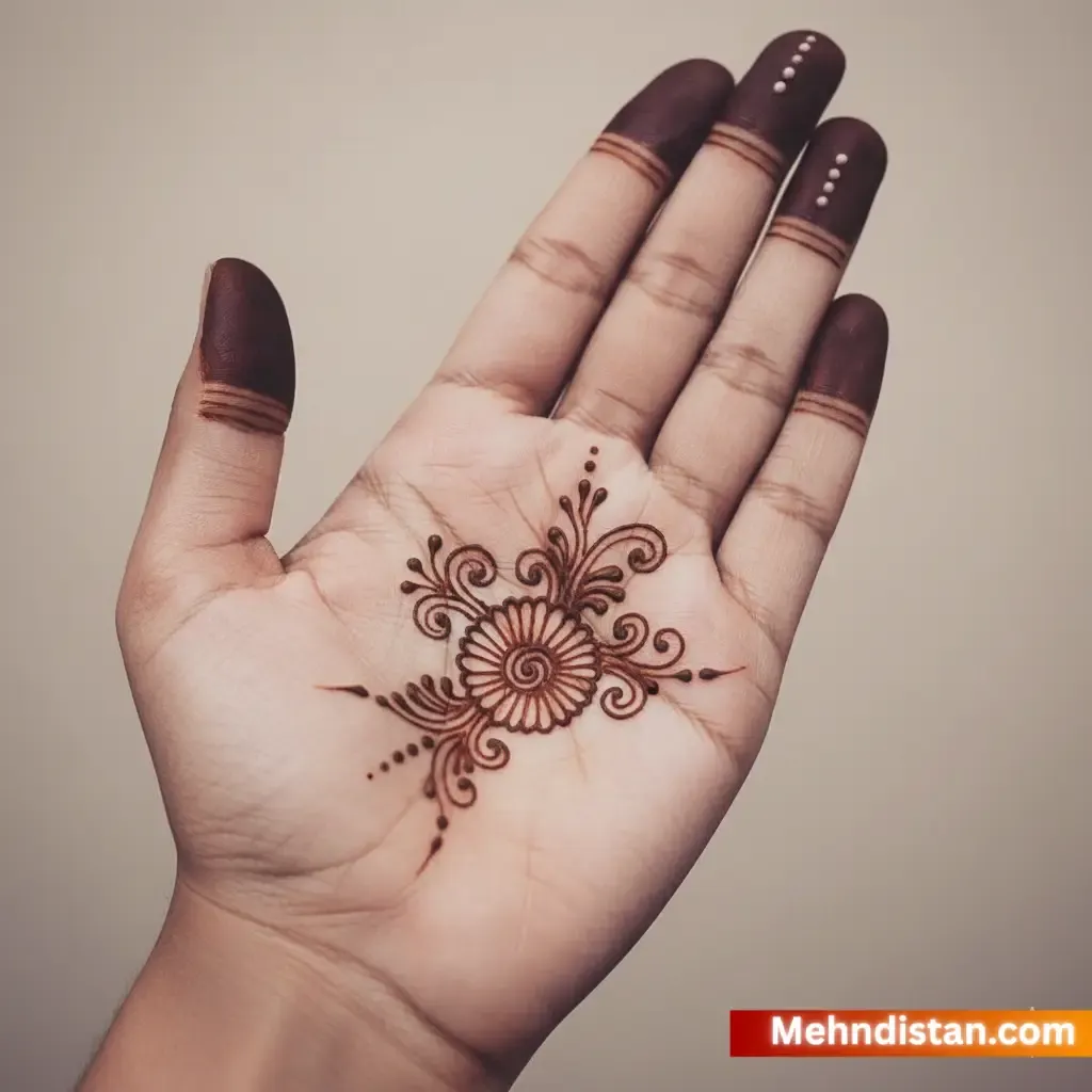 Khafif Mehndi Design Front Hand