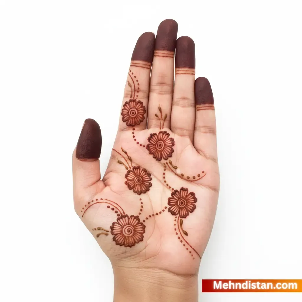 Khafif Mehndi Design Front Hand