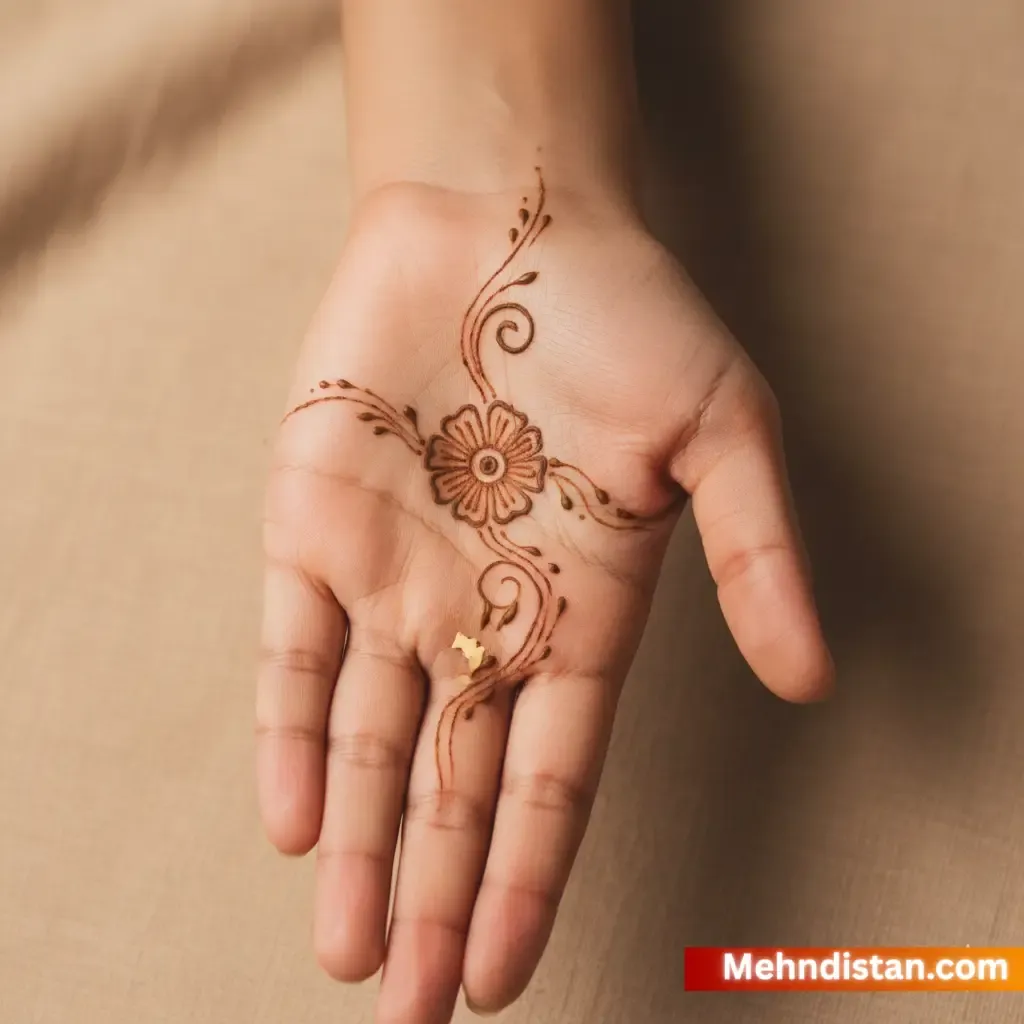 Khafif Mehndi Design Front Hand