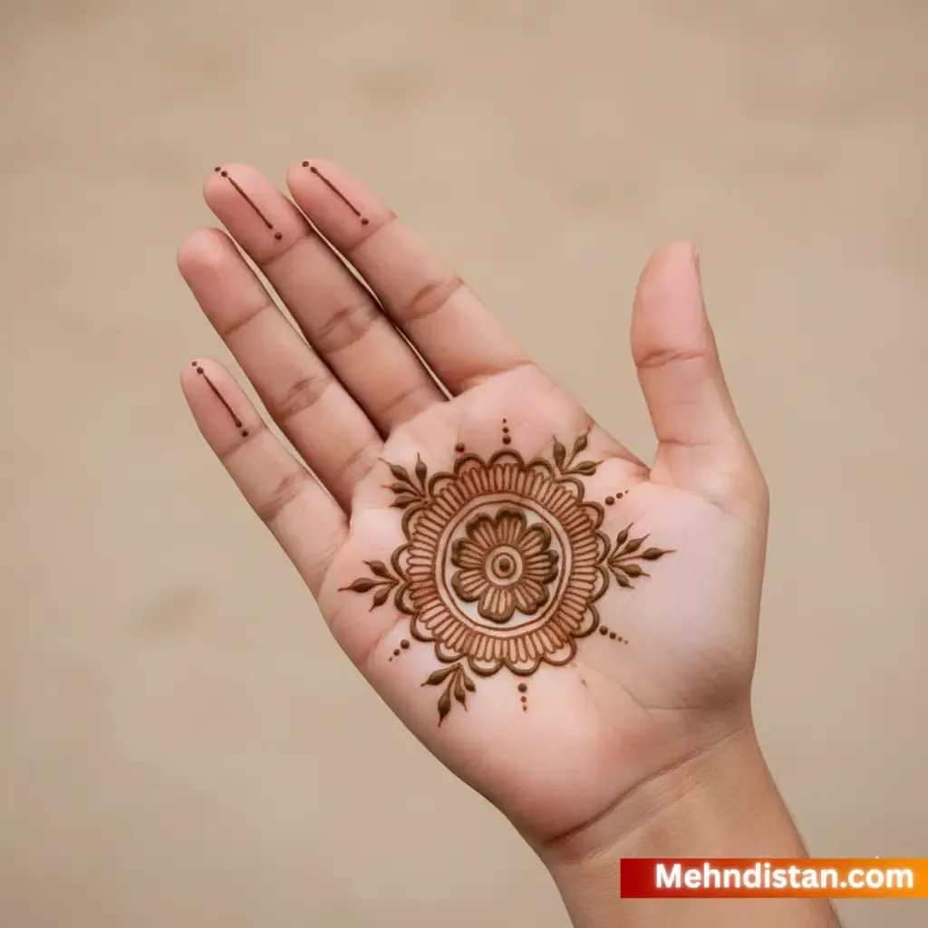 Khafif Mehndi Design Front Hand
