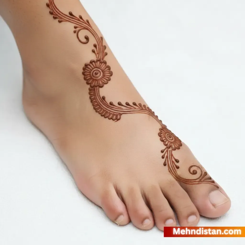 Leg Mehndi Design Khafif
