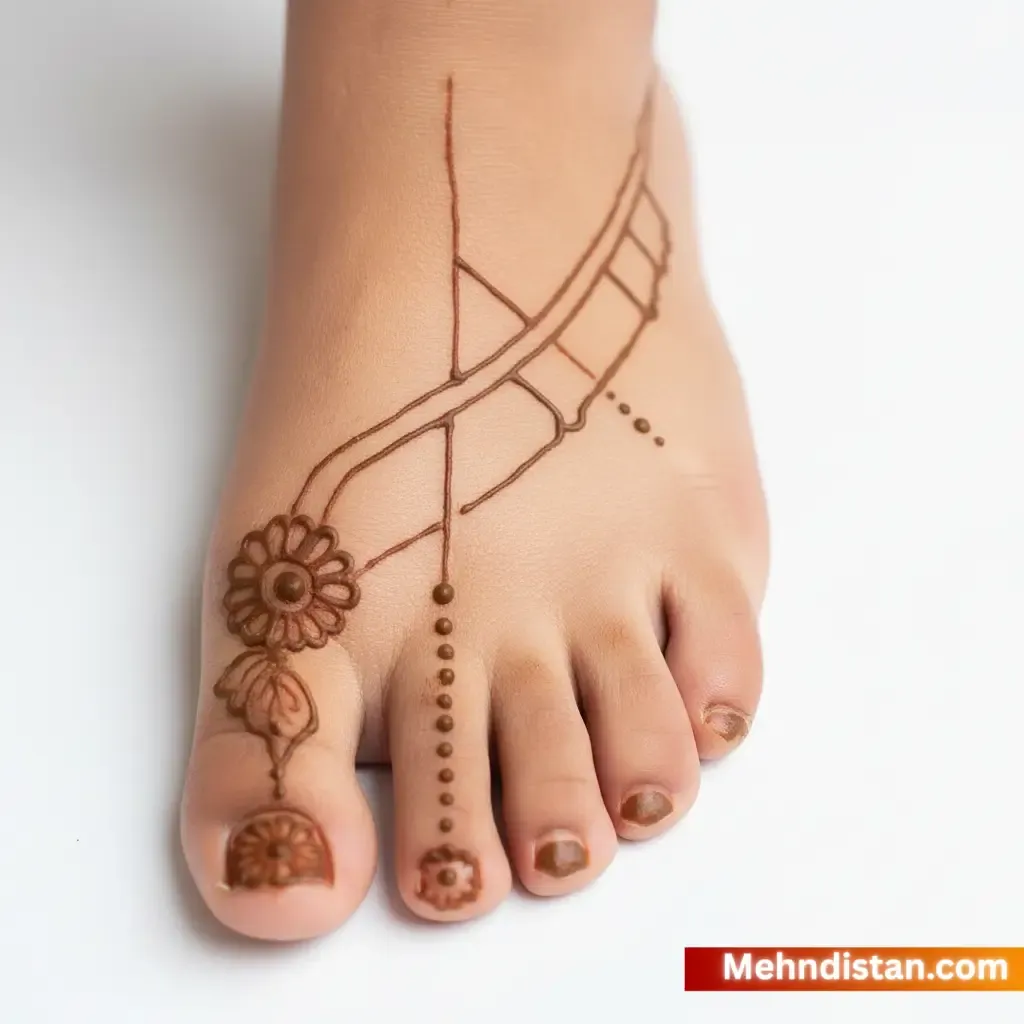 Leg Mehndi Design Khafif