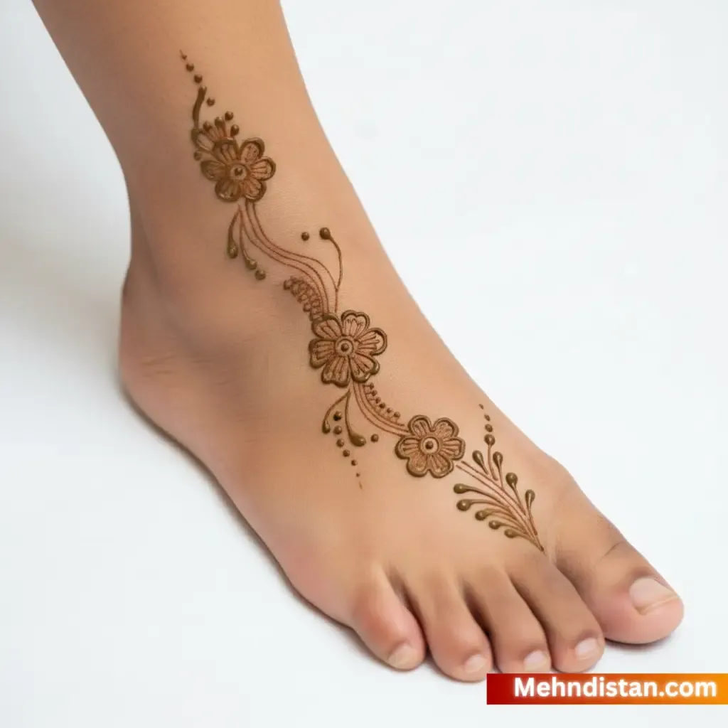 Leg Mehndi Design Khafif