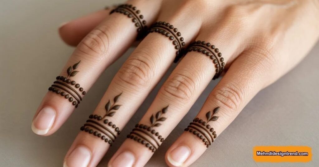 Ring Style Finger Mehndi Design
