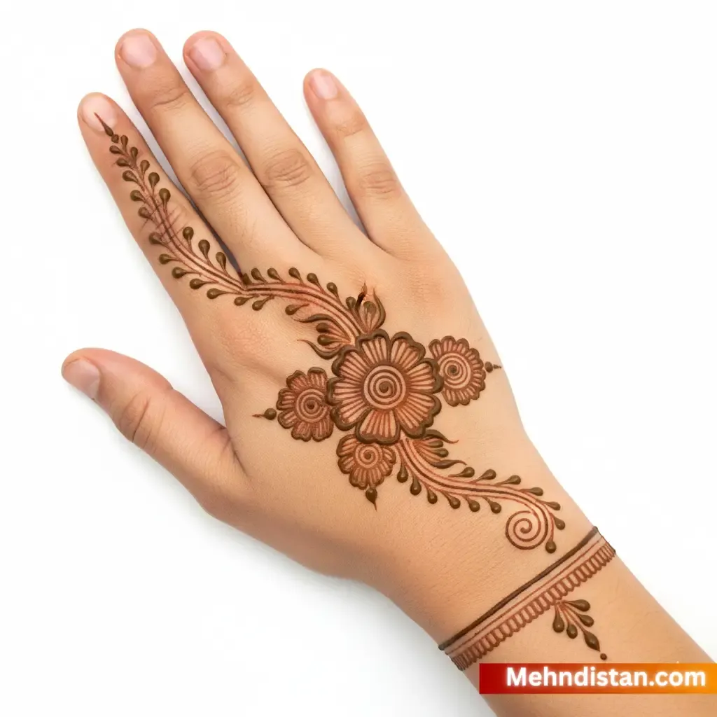 Simple Khafif Mehndi Design