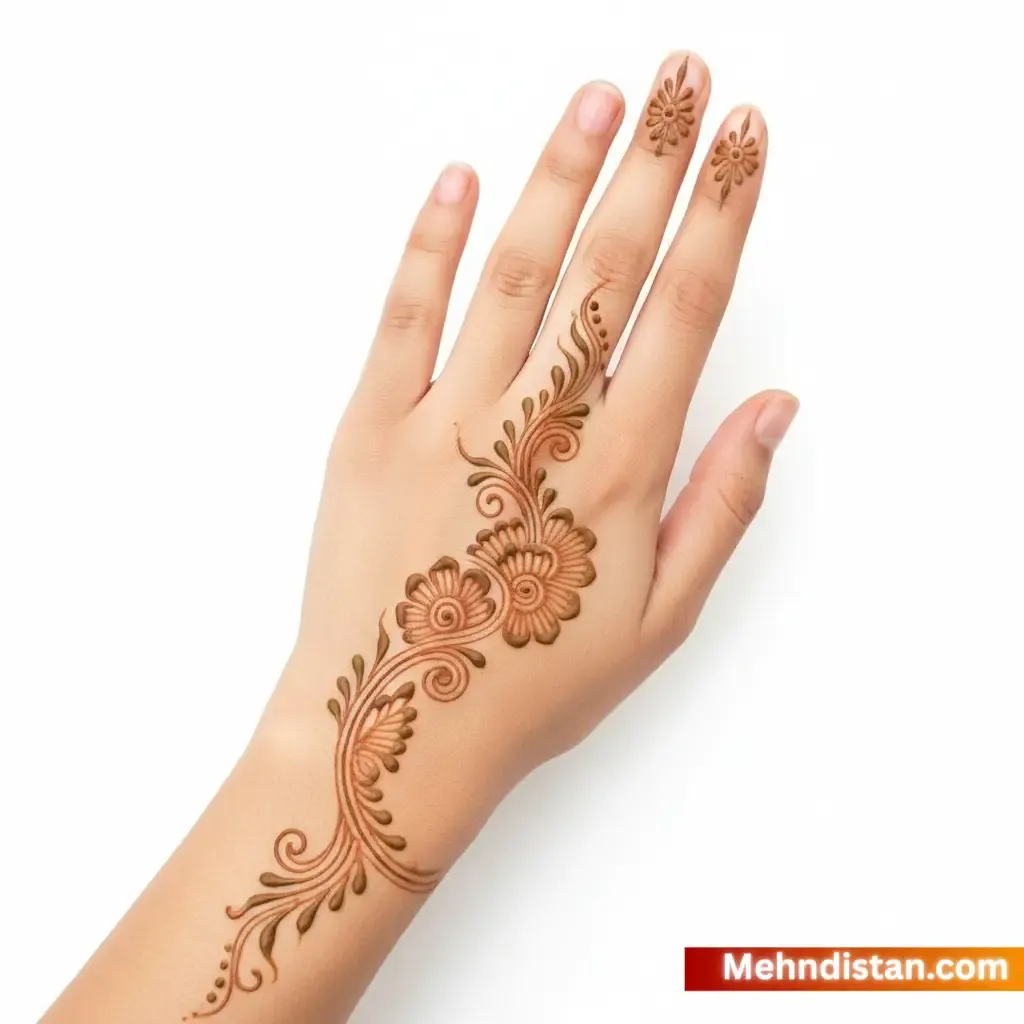Simple Khafif Mehndi Design