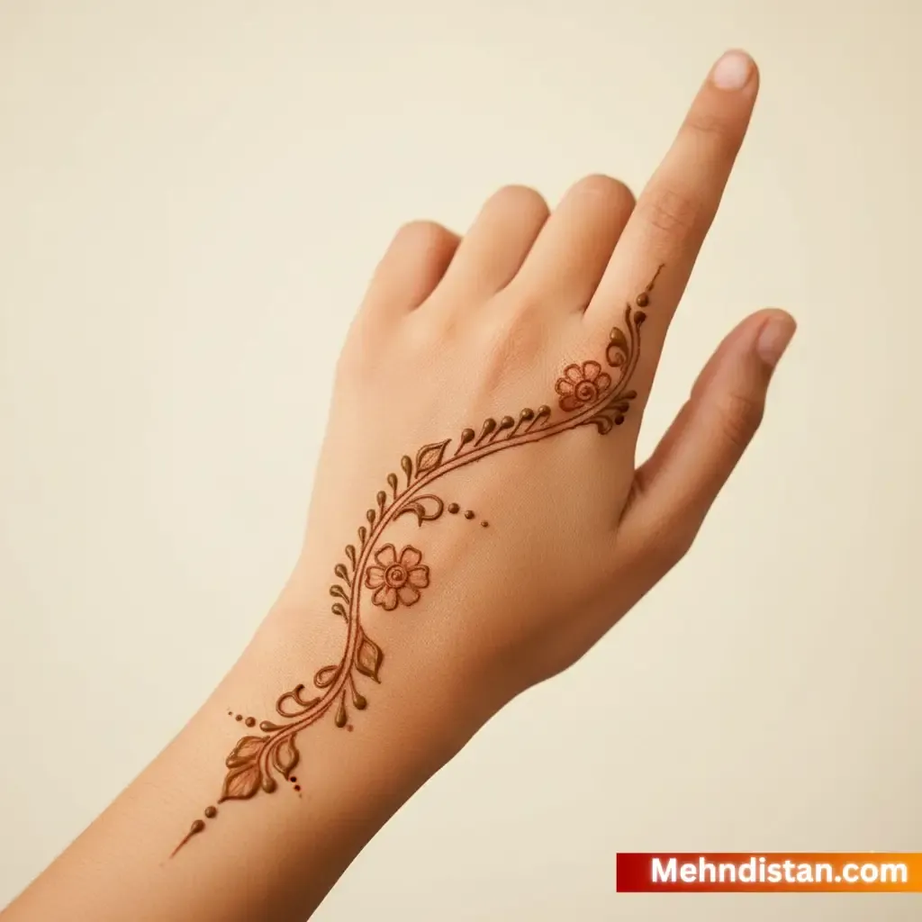 Simple Khafif Mehndi Design