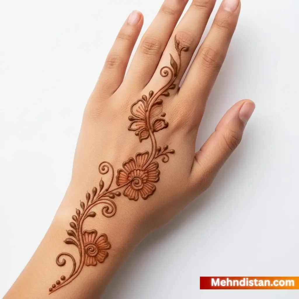 Simple Khafif Mehndi Design
